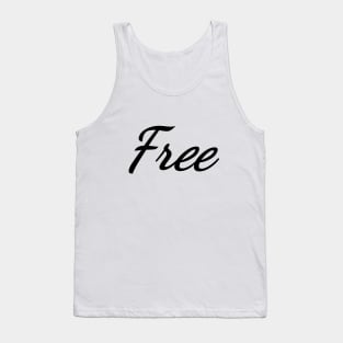 Free Typography Art Minimal Design Tank Top